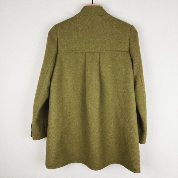 Vintage Steven Alan Woolrich 100% Wool Double Breasted Jacket Chartreuse - Picture 2 of 10